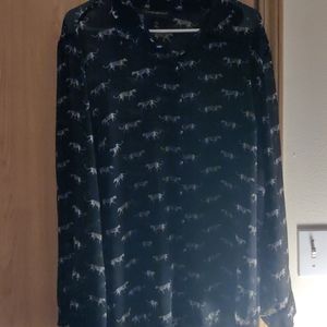 Cheetah figured blouse